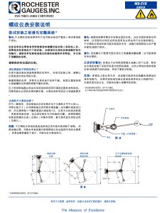 2. Rochester/罗切斯特螺纹仪表安装说明